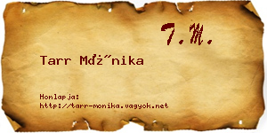 Tarr Mónika névjegykártya